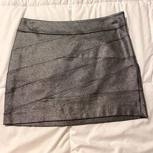 Express Mini Metallic Gray Skirt Size 2